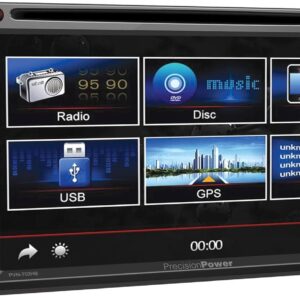 Precision Power PVN702HB 7" Navigation DVD Double DIN Receiver w/ Bluetooth, Android PhoneLink & Remote